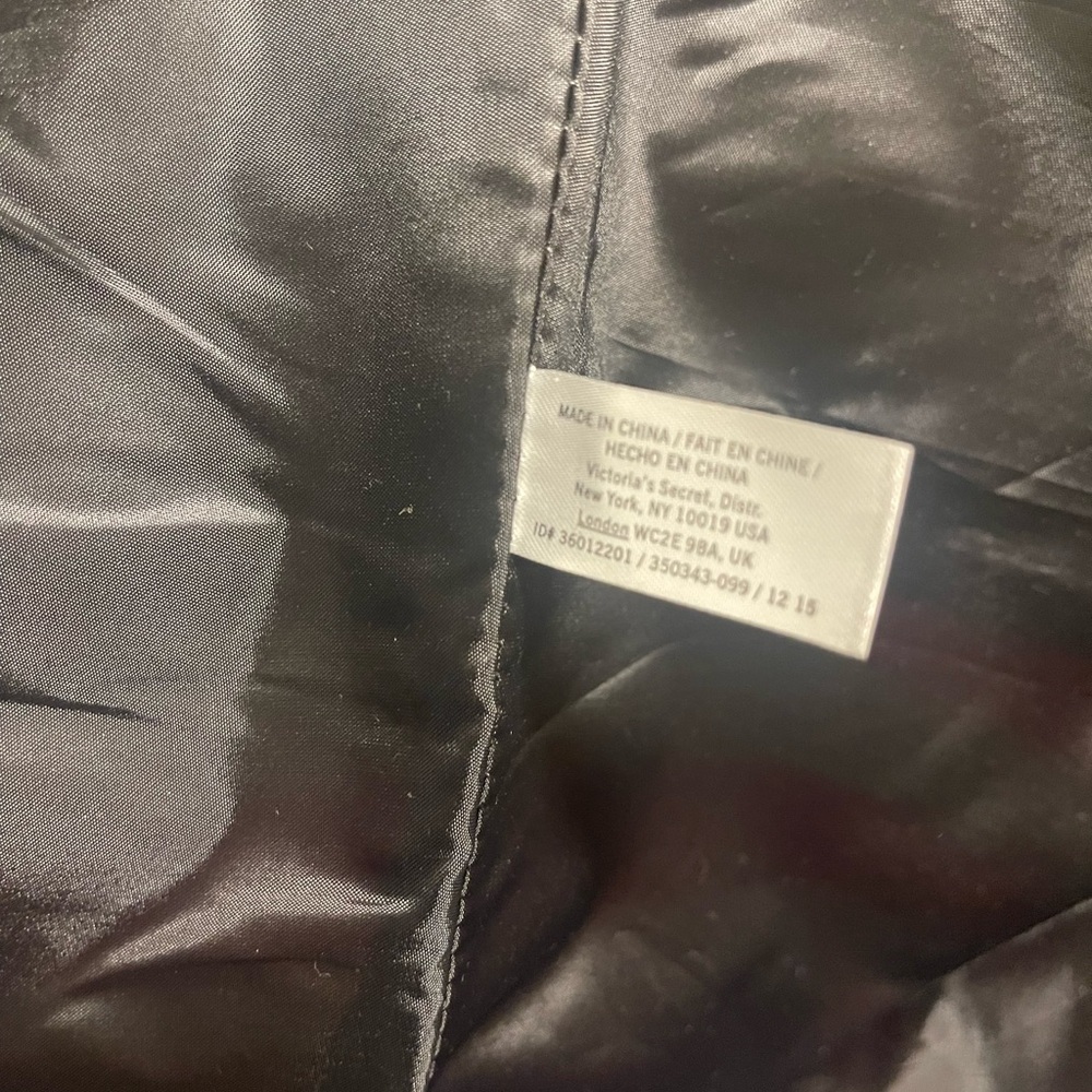 Victoria's Secret Black and Pink Striped Tote - Picture 5 of 6